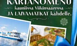 Upea ruokaelämys Viikinsaaressa kahdelle